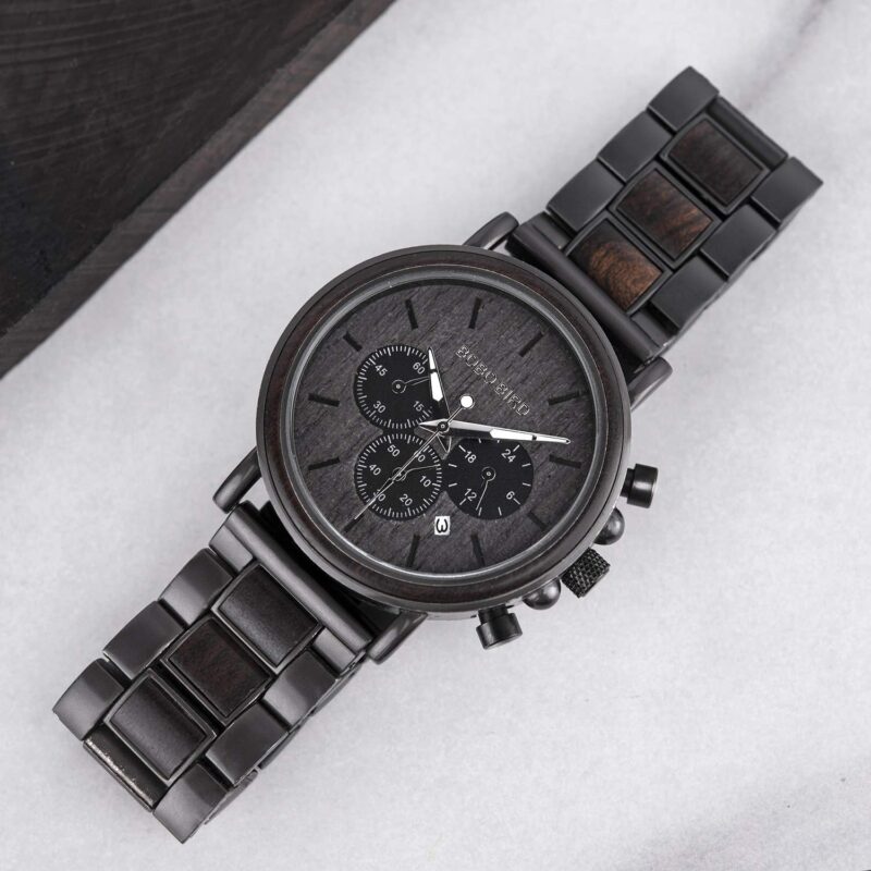 2win Engraved Wooden Watch for Boyfriend My Man Fiancé Husband Customized Personalized Wood Watches for Men Birthday Anniversary Personalized Watch - Image 9