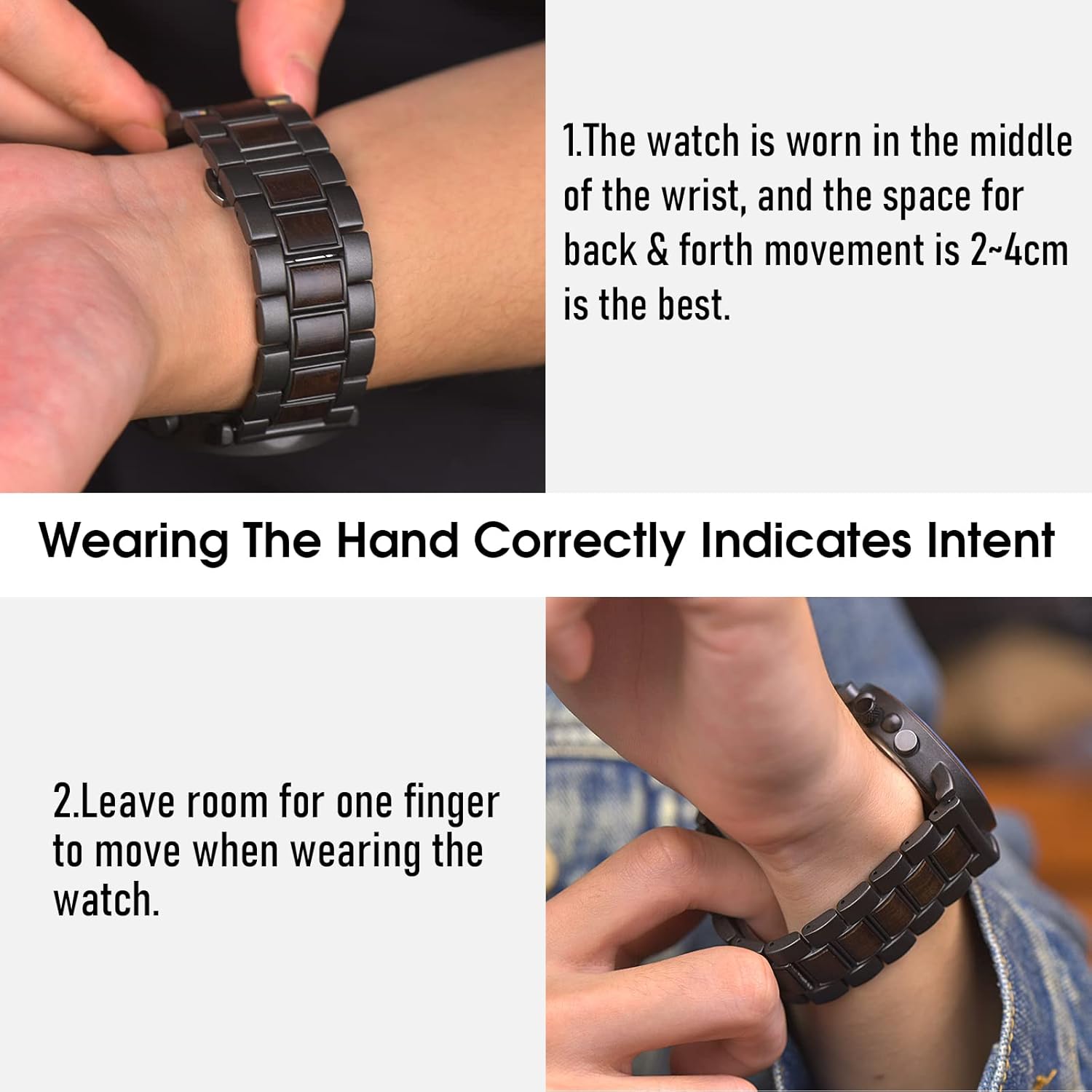 2win Engraved Wooden Watch for Boyfriend My Man Fiancé Husband Customized Personalized Wood Watches for Men Birthday Anniversary Personalized Watch - Image 3