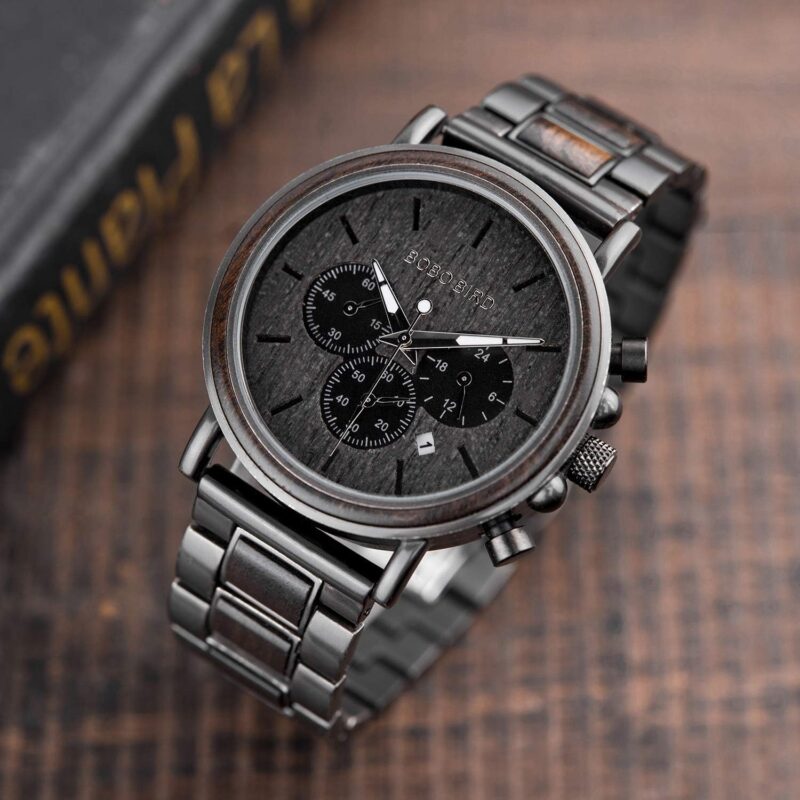 2win Engraved Wooden Watch for Boyfriend My Man Fiancé Husband Customized Personalized Wood Watches for Men Birthday Anniversary Personalized Watch - Image 8