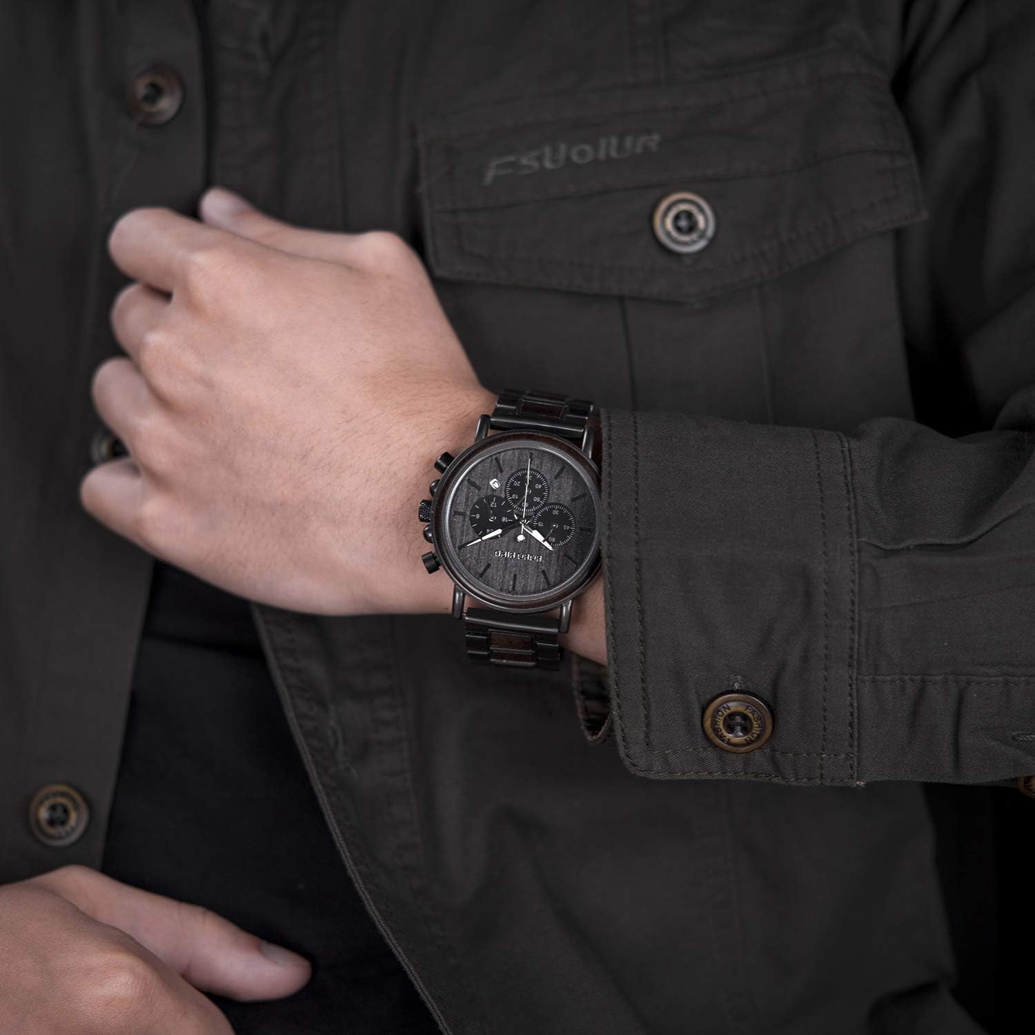 2win Engraved Wooden Watch for Boyfriend My Man Fiancé Husband Customized Personalized Wood Watches for Men Birthday Anniversary Personalized Watch - Image 6