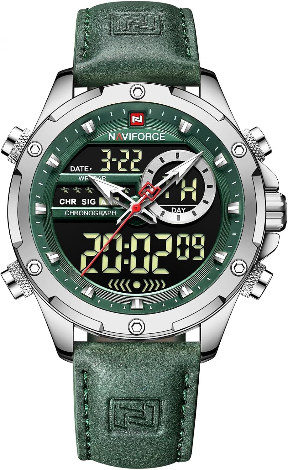 AIMES Mens Watches Military Sport Waterproof Chronograph Watch Luminous Silicon Strap Casual Watches for Men Fashion Analog Quartz Business Wrist Watch Clock - Image 33