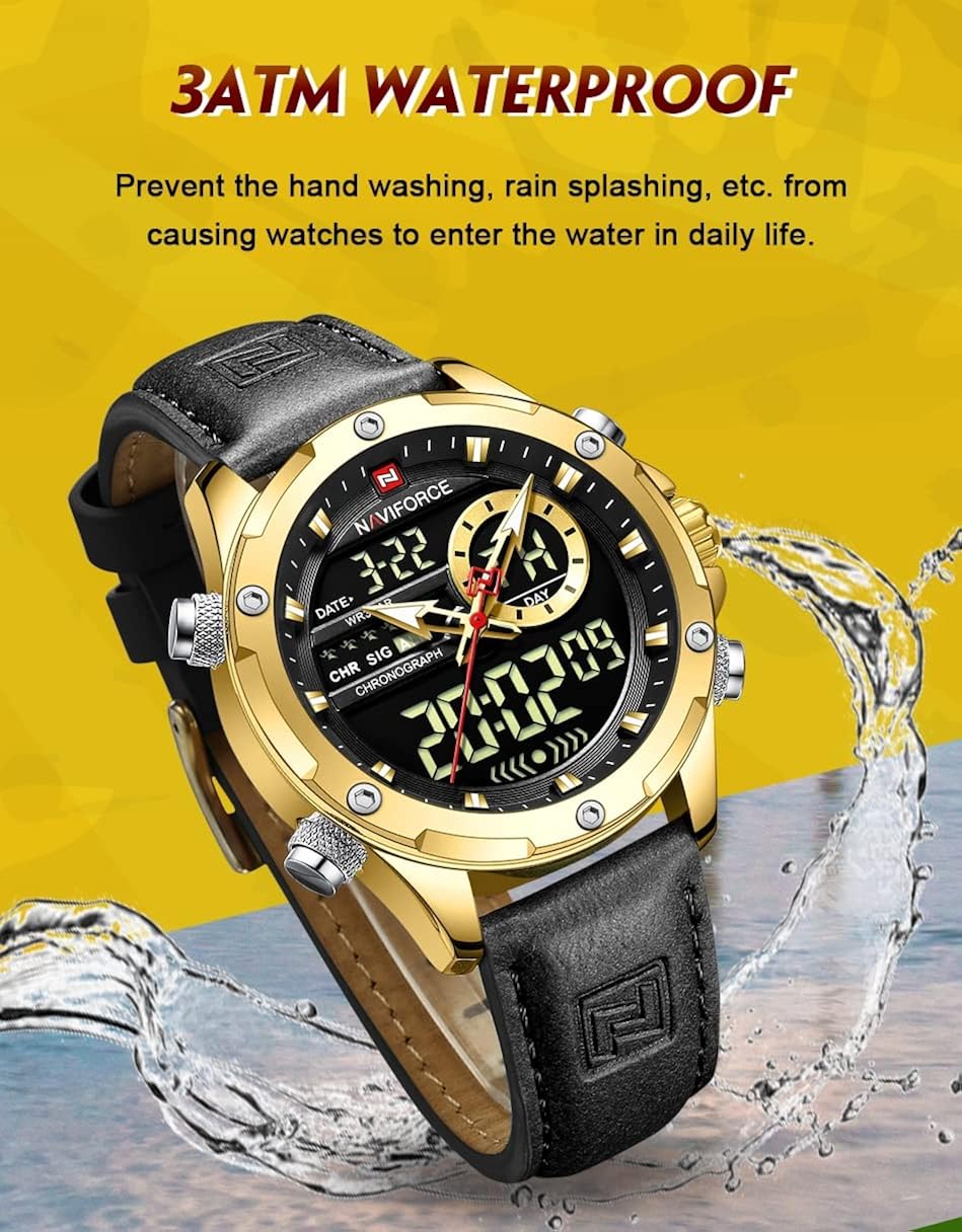 AIMES Mens Watches Military Sport Waterproof Chronograph Watch Luminous Silicon Strap Casual Watches for Men Fashion Analog Quartz Business Wrist Watch Clock - Image 6