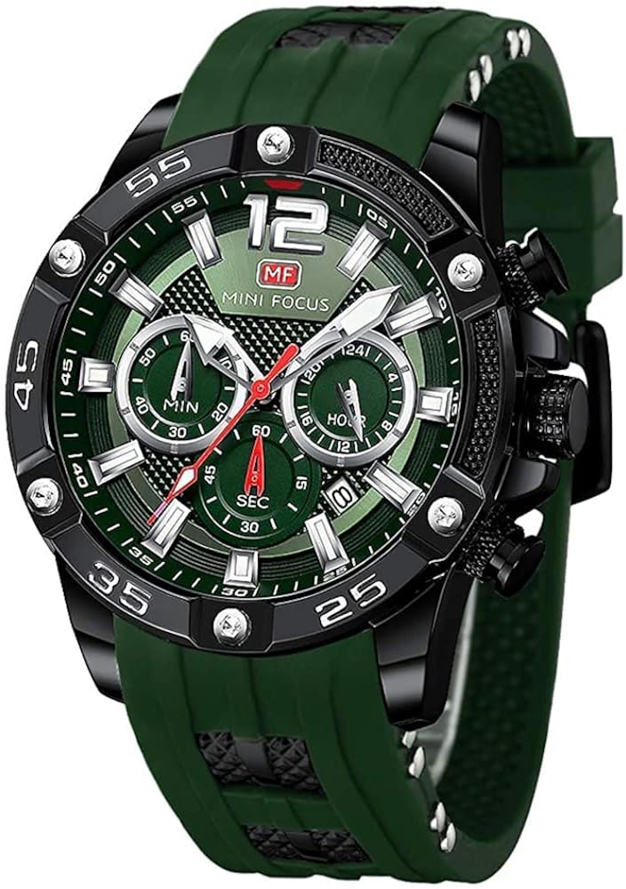 AIMES Mens Watches Military Sport Waterproof Chronograph Watch Luminous Silicon Strap Casual Watches for Men Fashion Analog Quartz Business Wrist Watch Clock - Image 25