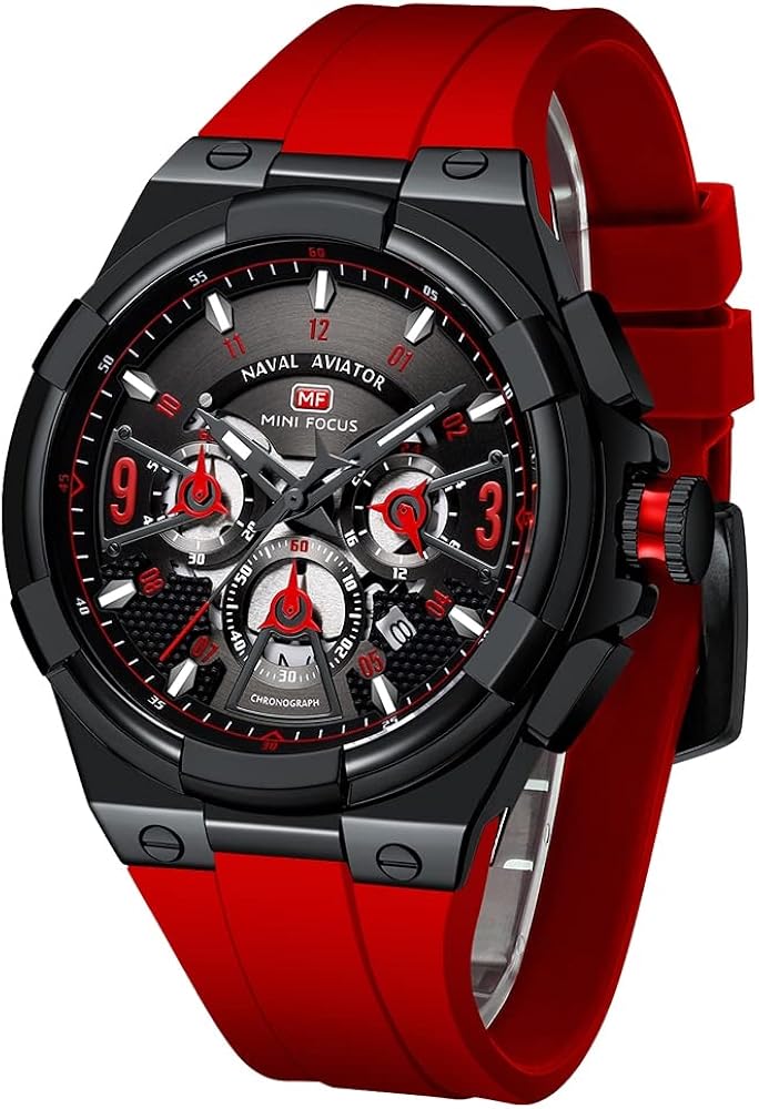 AIMES Mens Watches Military Sport Waterproof Chronograph Watch Luminous Silicon Strap Casual Watches for Men Fashion Analog Quartz Business Wrist Watch Clock - Image 18