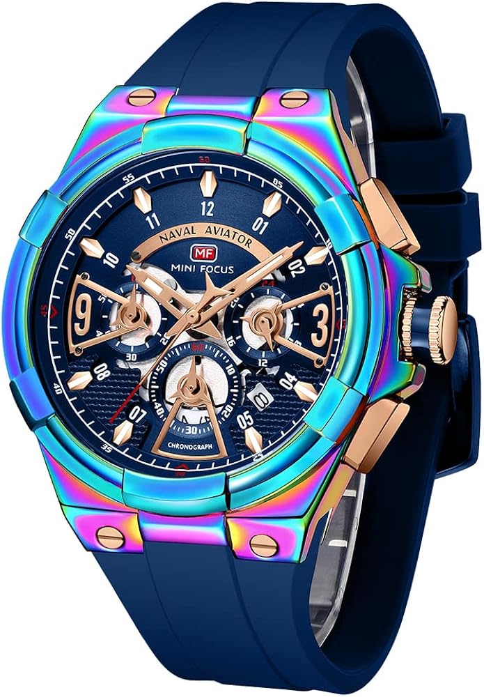AIMES Mens Watches Military Sport Waterproof Chronograph Watch Luminous Silicon Strap Casual Watches for Men Fashion Analog Quartz Business Wrist Watch Clock - Image 12
