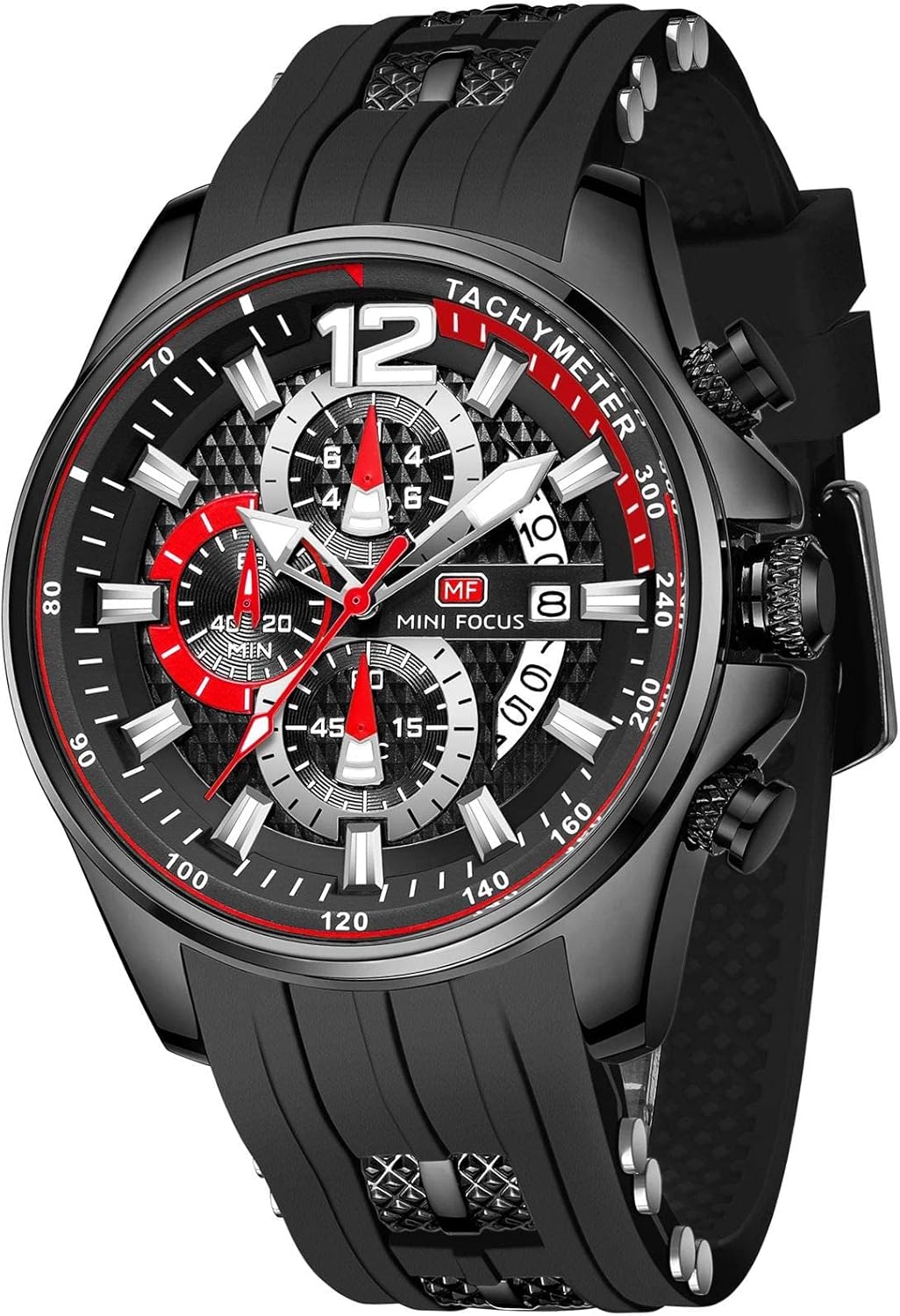 AIMES Mens Watches Military Sport Waterproof Chronograph Watch Luminous Silicon Strap Casual Watches for Men Fashion Analog Quartz Business Wrist Watch Clock - Image 8