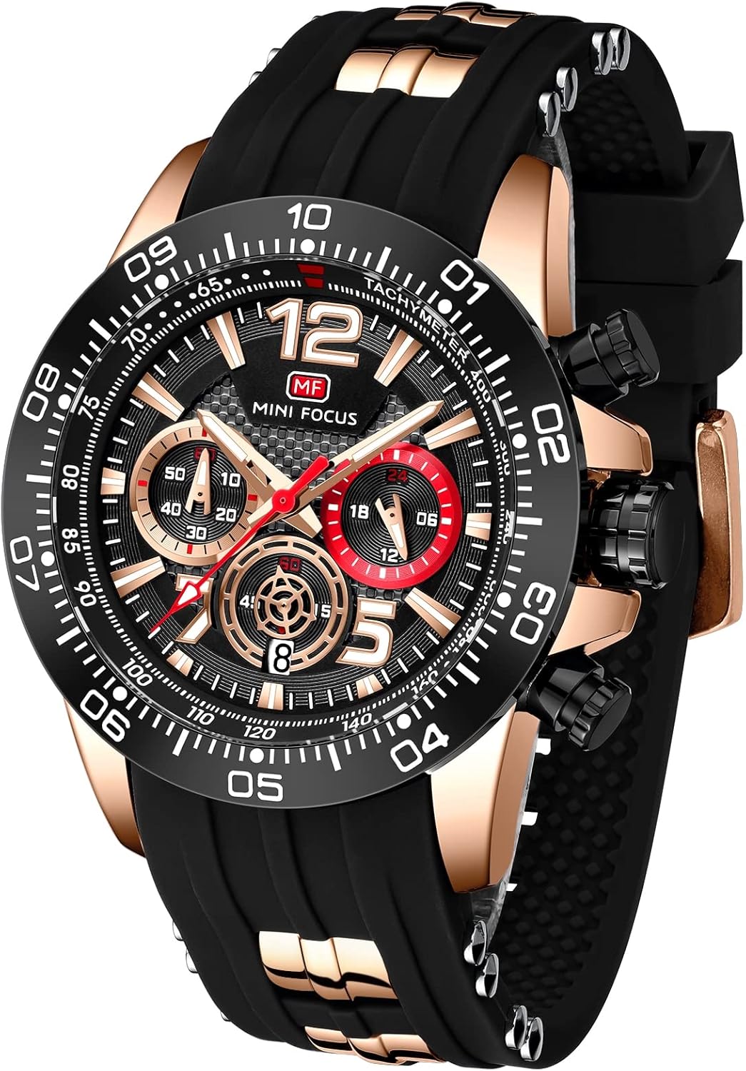 AIMES Mens Watches Military Sport Waterproof Chronograph Watch Luminous Silicon Strap Casual Watches for Men Fashion Analog Quartz Business Wrist Watch Clock - Image 28