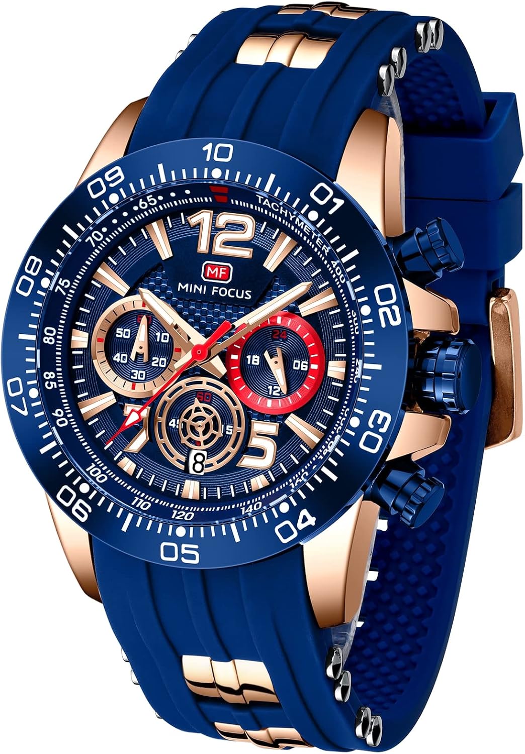 AIMES Mens Watches Military Sport Waterproof Chronograph Watch Luminous Silicon Strap Casual Watches for Men Fashion Analog Quartz Business Wrist Watch Clock - Image 29