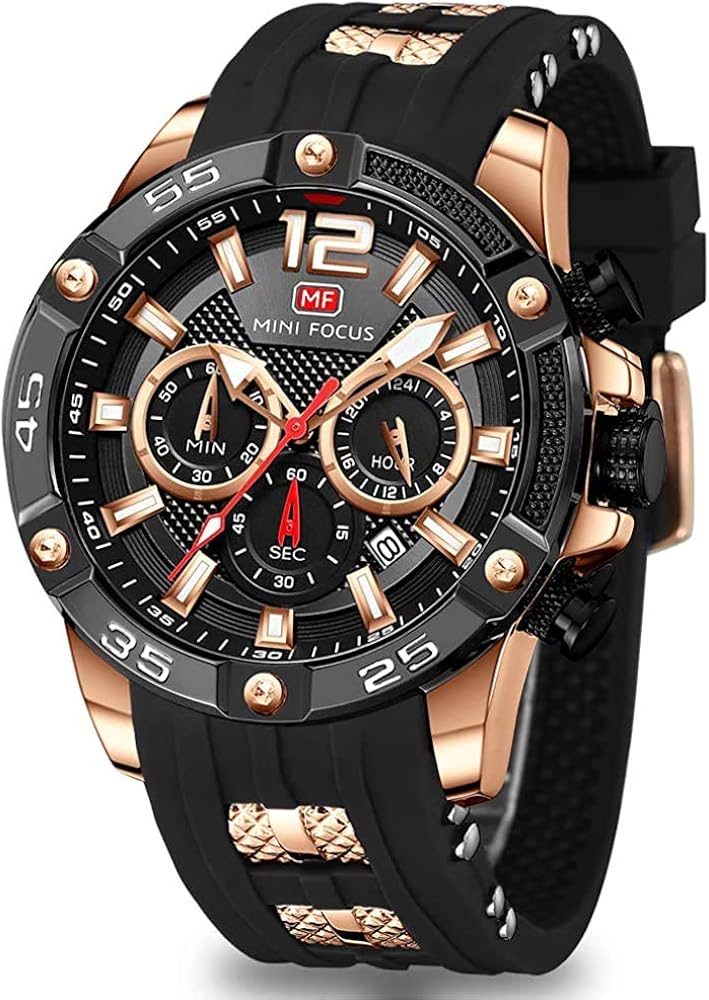 AIMES Mens Watches Military Sport Waterproof Chronograph Watch Luminous Silicon Strap Casual Watches for Men Fashion Analog Quartz Business Wrist Watch Clock - Image 30