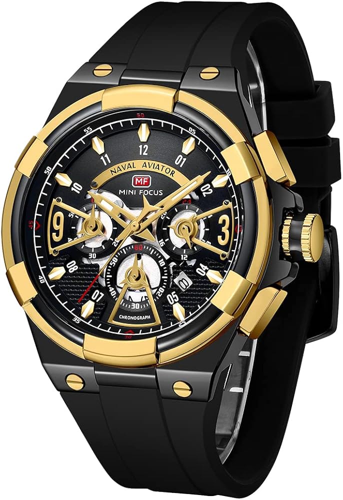 AIMES Mens Watches Military Sport Waterproof Chronograph Watch Luminous Silicon Strap Casual Watches for Men Fashion Analog Quartz Business Wrist Watch Clock - Image 10