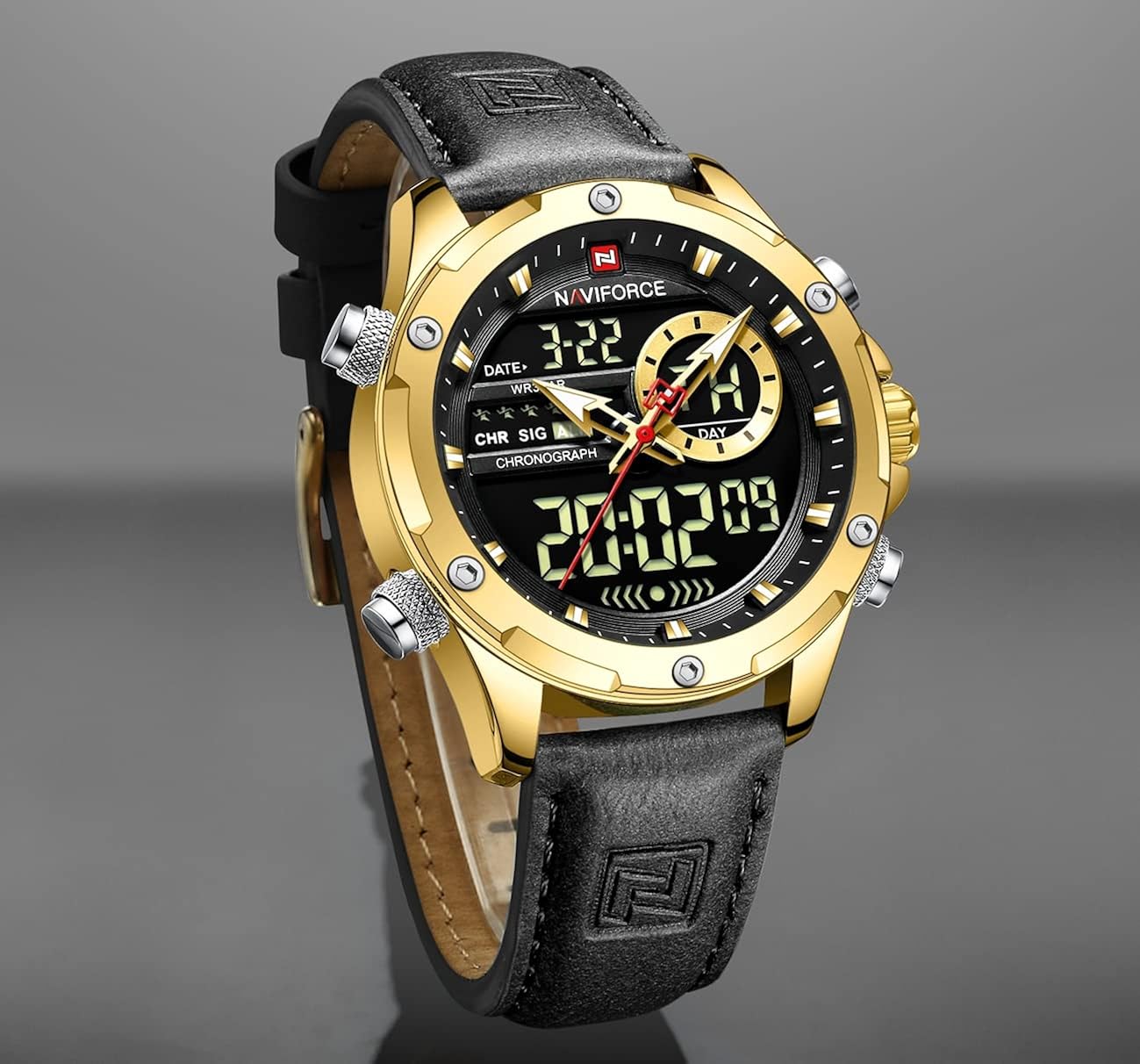 AIMES Mens Watches Military Sport Waterproof Chronograph Watch Luminous Silicon Strap Casual Watches for Men Fashion Analog Quartz Business Wrist Watch Clock - Image 3