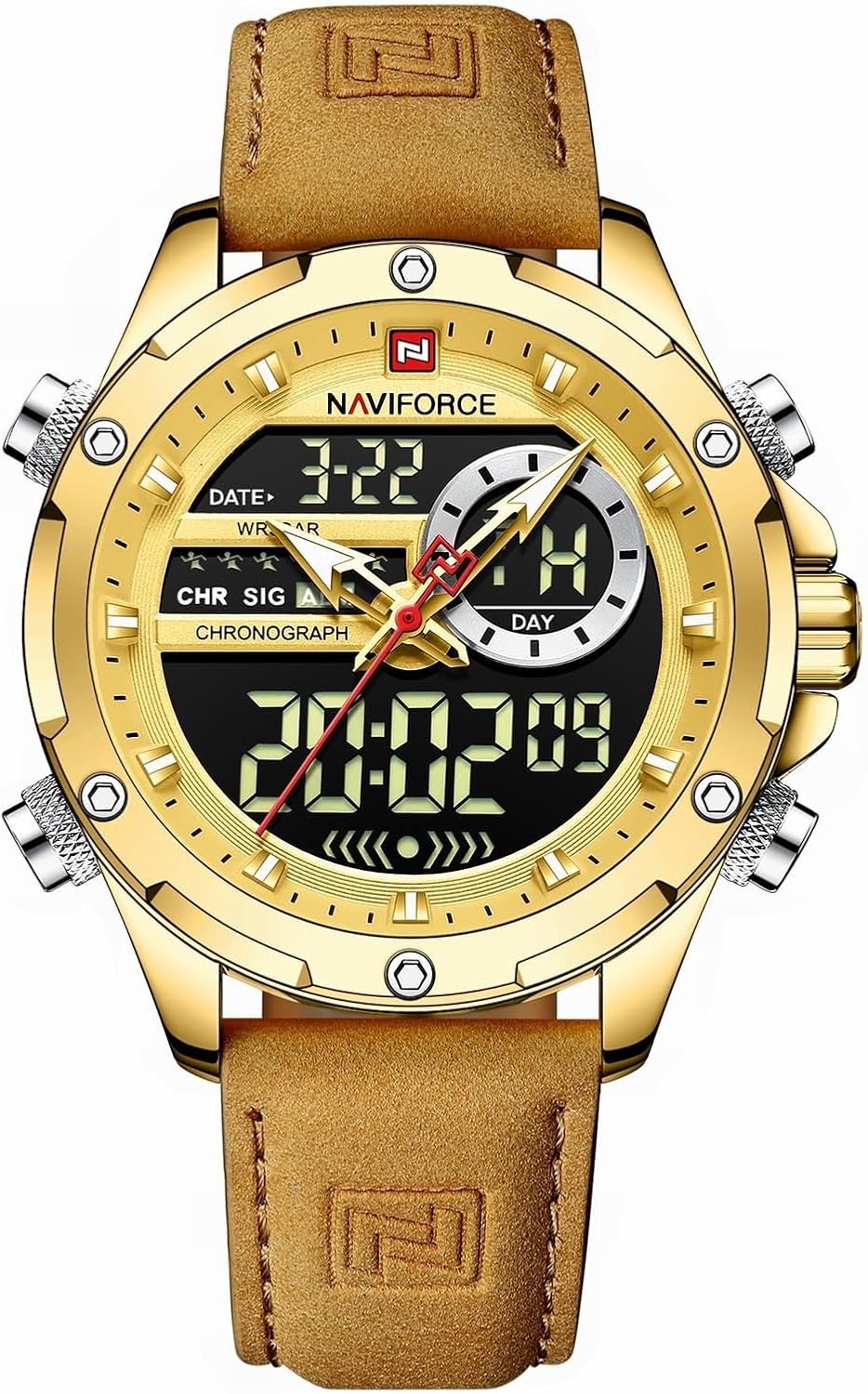 AIMES Mens Watches Military Sport Waterproof Chronograph Watch Luminous Silicon Strap Casual Watches for Men Fashion Analog Quartz Business Wrist Watch Clock - Image 14