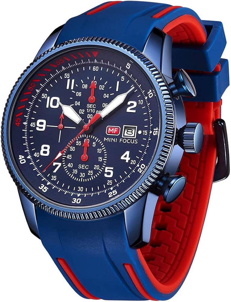 AIMES Mens Watches Military Sport Waterproof Chronograph Watch Luminous Silicon Strap Casual Watches for Men Fashion Analog Quartz Business Wrist Watch Clock - Image 42