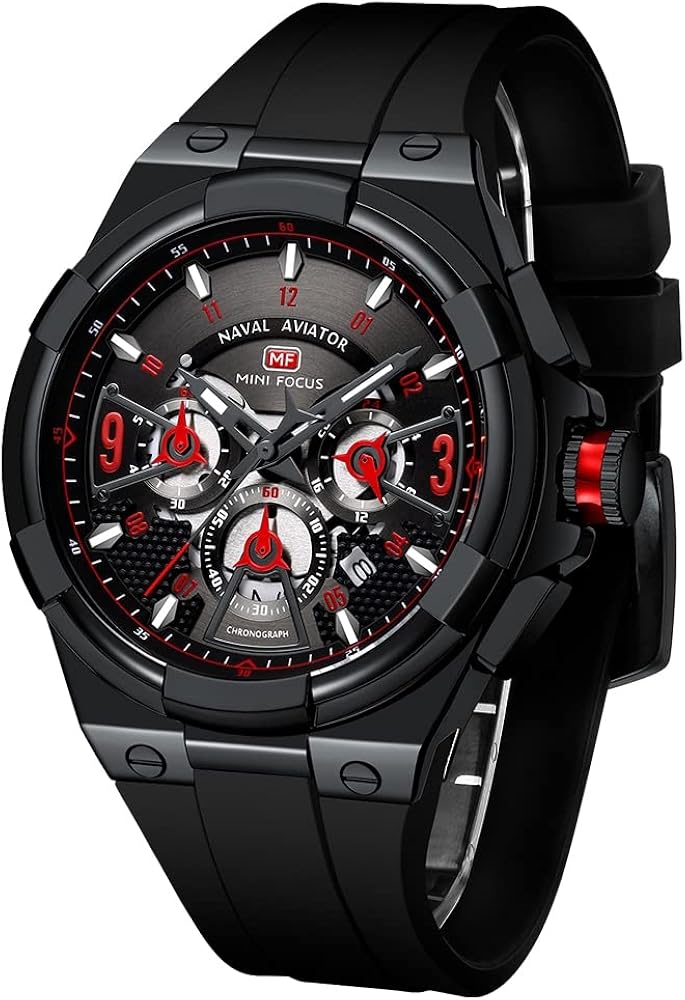 AIMES Mens Watches Military Sport Waterproof Chronograph Watch Luminous Silicon Strap Casual Watches for Men Fashion Analog Quartz Business Wrist Watch Clock - Image 20