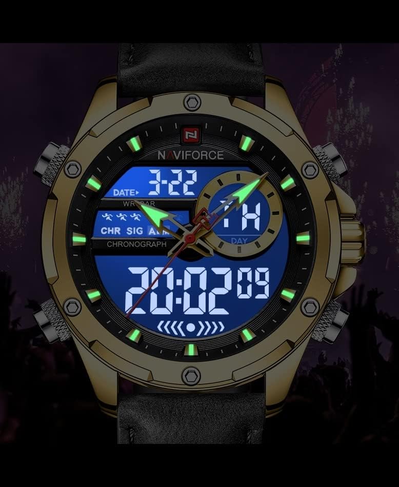 AIMES Mens Watches Military Sport Waterproof Chronograph Watch Luminous Silicon Strap Casual Watches for Men Fashion Analog Quartz Business Wrist Watch Clock - Image 5