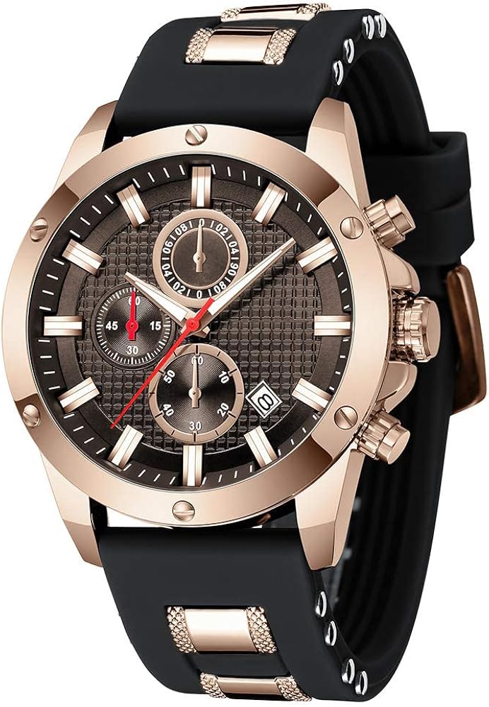 AIMES Mens Watches Military Sport Waterproof Chronograph Watch Luminous Silicon Strap Casual Watches for Men Fashion Analog Quartz Business Wrist Watch Clock - Image 44