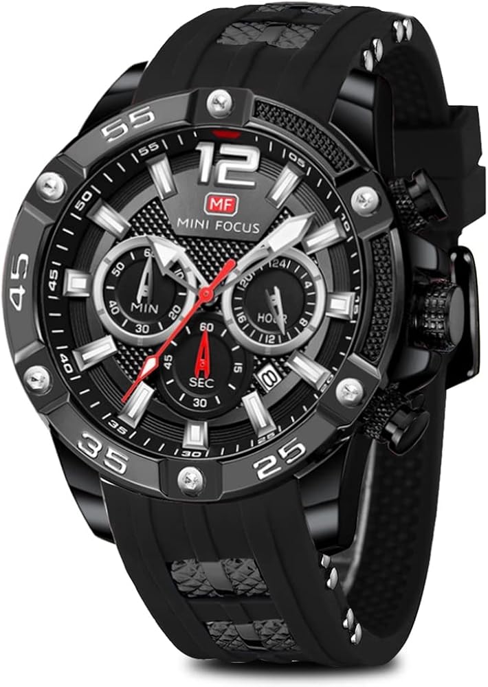 AIMES Mens Watches Military Sport Waterproof Chronograph Watch Luminous Silicon Strap Casual Watches for Men Fashion Analog Quartz Business Wrist Watch Clock - Image 36