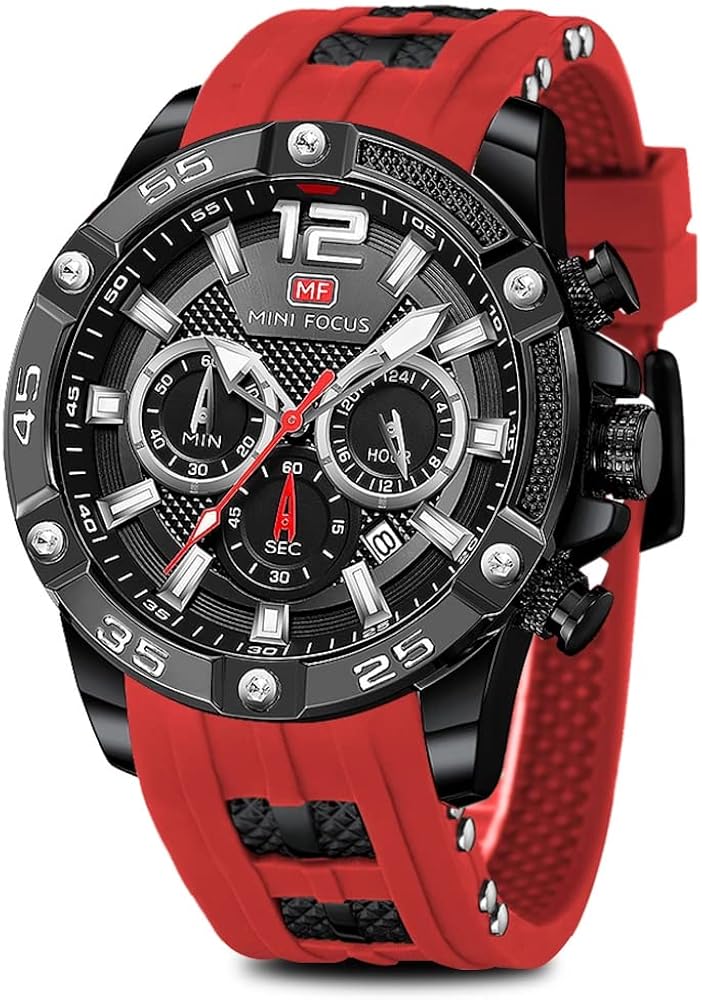 AIMES Mens Watches Military Sport Waterproof Chronograph Watch Luminous Silicon Strap Casual Watches for Men Fashion Analog Quartz Business Wrist Watch Clock - Image 27