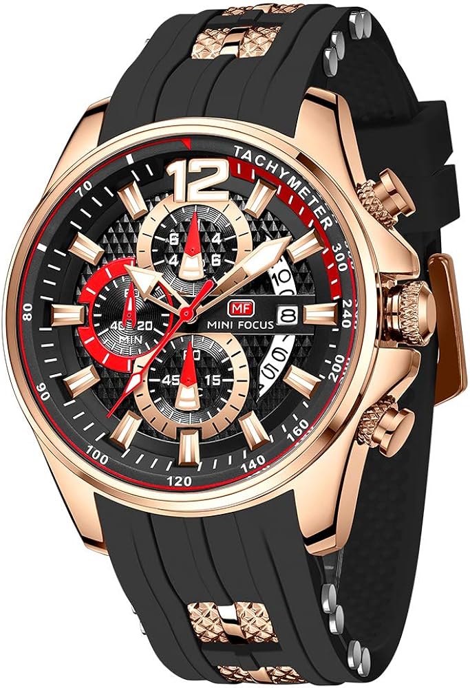 AIMES Mens Watches Military Sport Waterproof Chronograph Watch Luminous Silicon Strap Casual Watches for Men Fashion Analog Quartz Business Wrist Watch Clock - Image 23