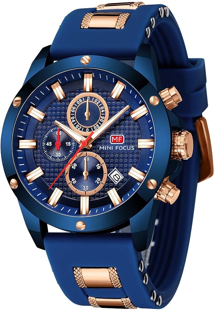 AIMES Mens Watches Military Sport Waterproof Chronograph Watch Luminous Silicon Strap Casual Watches for Men Fashion Analog Quartz Business Wrist Watch Clock - Image 26