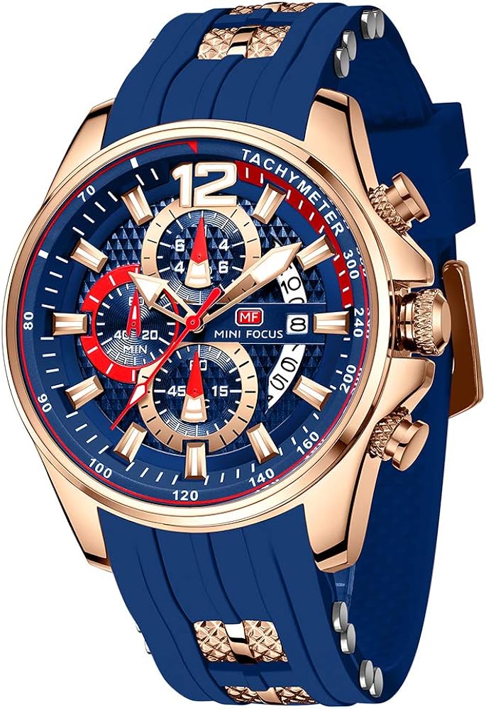 AIMES Mens Watches Military Sport Waterproof Chronograph Watch Luminous Silicon Strap Casual Watches for Men Fashion Analog Quartz Business Wrist Watch Clock - Image 17