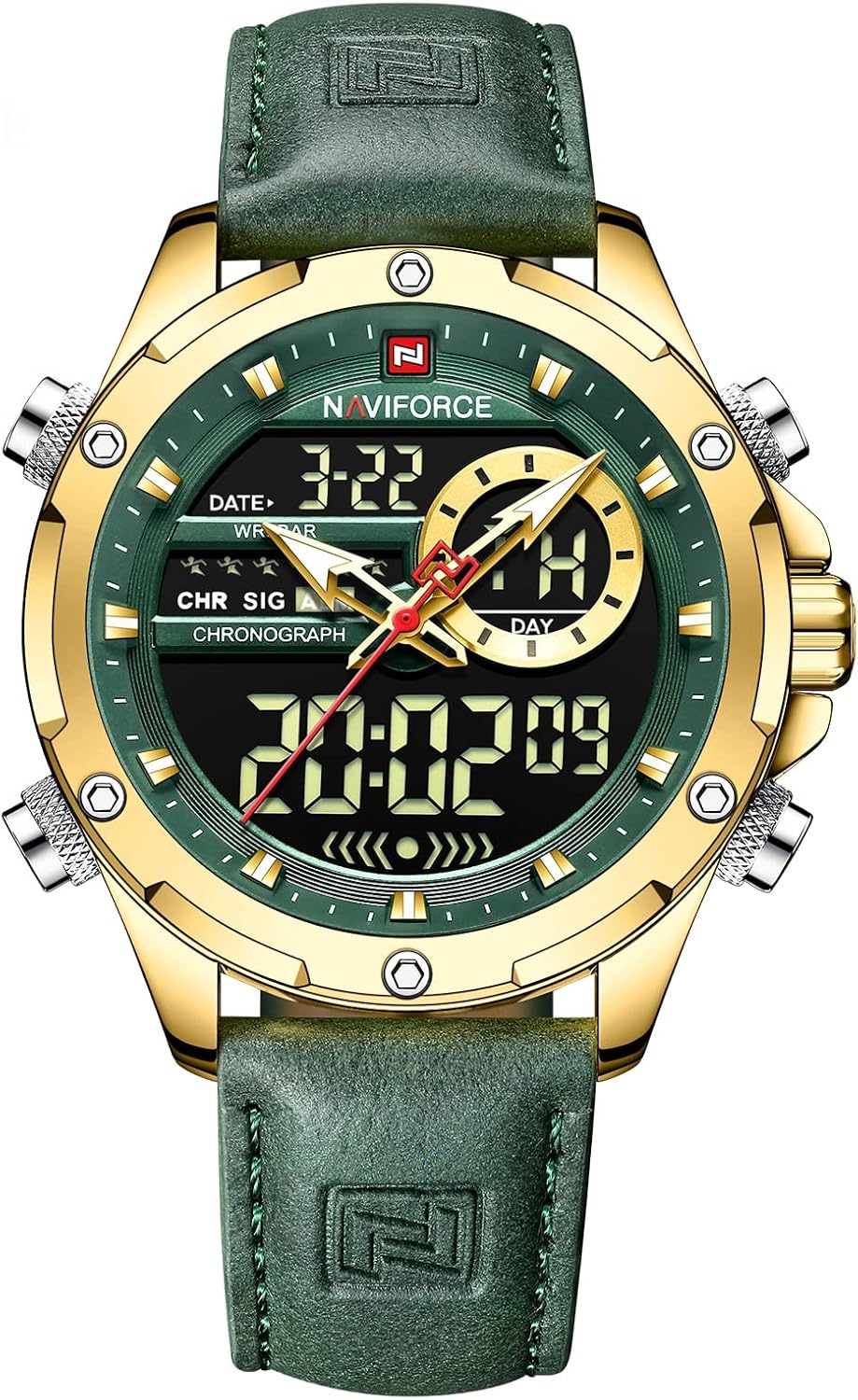 AIMES Mens Watches Military Sport Waterproof Chronograph Watch Luminous Silicon Strap Casual Watches for Men Fashion Analog Quartz Business Wrist Watch Clock - Image 9