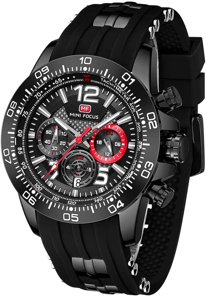 AIMES Mens Watches Military Sport Waterproof Chronograph Watch Luminous Silicon Strap Casual Watches for Men Fashion Analog Quartz Business Wrist Watch Clock - Image 39