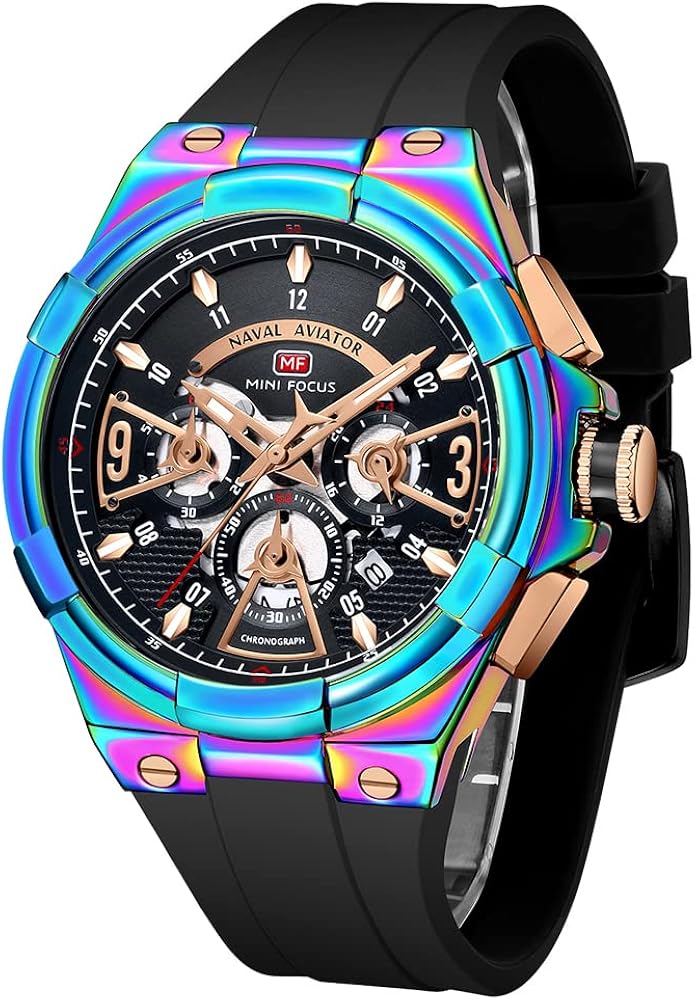AIMES Mens Watches Military Sport Waterproof Chronograph Watch Luminous Silicon Strap Casual Watches for Men Fashion Analog Quartz Business Wrist Watch Clock - Image 48