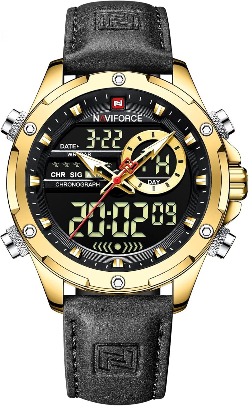 AIMES Mens Watches Military Sport Waterproof Chronograph Watch Luminous Silicon Strap Casual Watches for Men Fashion Analog Quartz Business Wrist Watch Clock