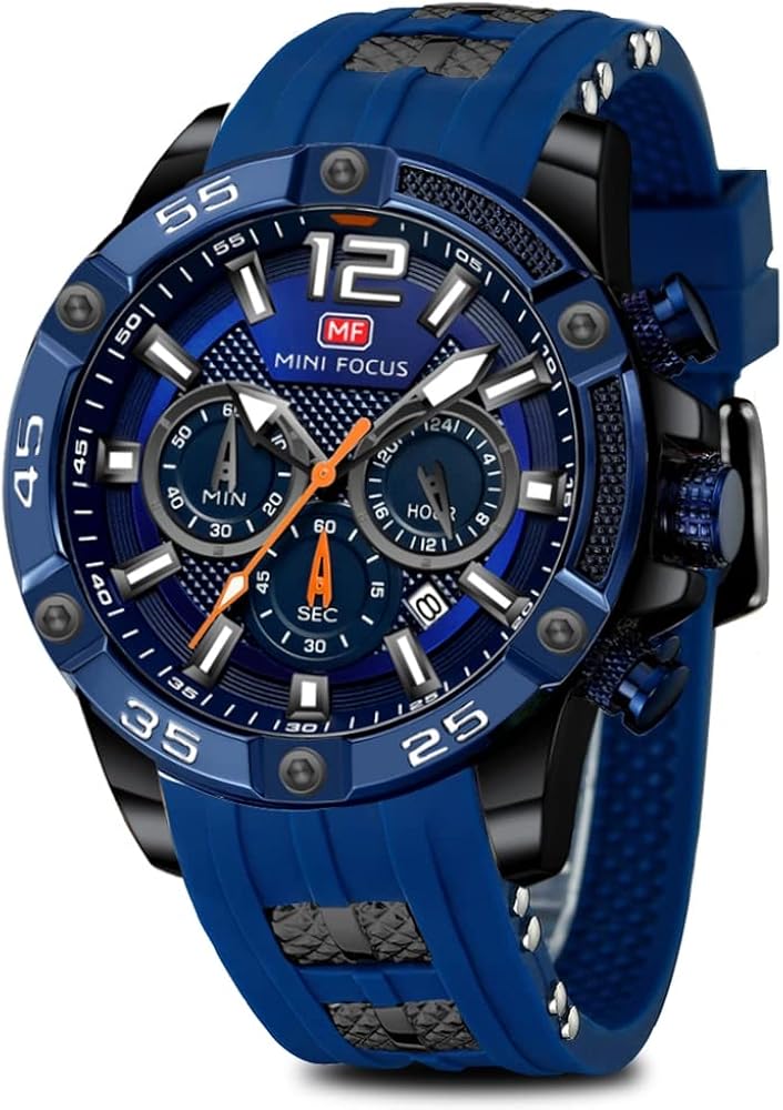 AIMES Mens Watches Military Sport Waterproof Chronograph Watch Luminous Silicon Strap Casual Watches for Men Fashion Analog Quartz Business Wrist Watch Clock - Image 49