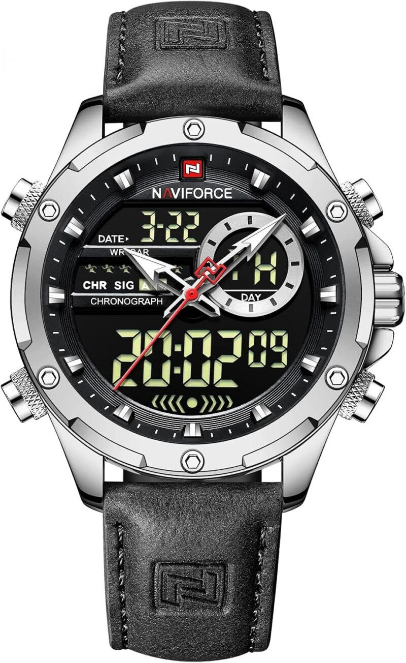 AIMES Mens Watches Military Sport Waterproof Chronograph Watch Luminous Silicon Strap Casual Watches for Men Fashion Analog Quartz Business Wrist Watch Clock - Image 22