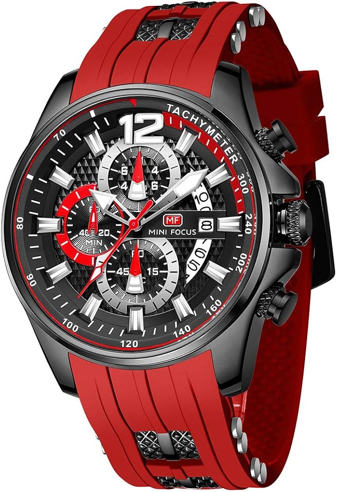 AIMES Mens Watches Military Sport Waterproof Chronograph Watch Luminous Silicon Strap Casual Watches for Men Fashion Analog Quartz Business Wrist Watch Clock - Image 38