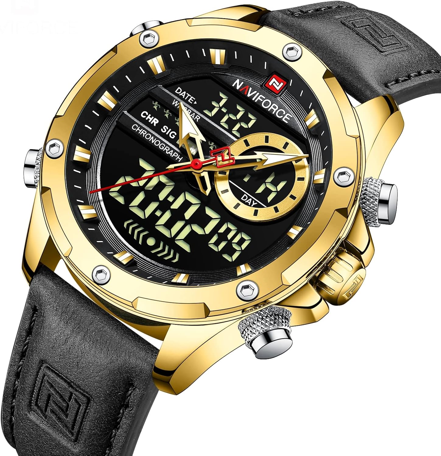 AIMES Mens Watches Military Sport Waterproof Chronograph Watch Luminous Silicon Strap Casual Watches for Men Fashion Analog Quartz Business Wrist Watch Clock - Image 2