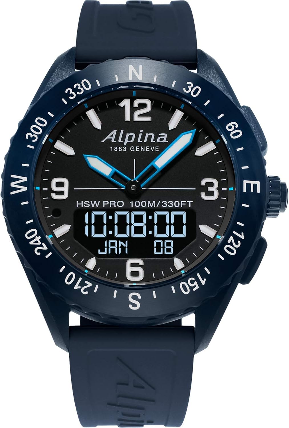 Alpina Men's Alpiner X Outdoor Connected Watch, Multi-Functional, Activity, Sleep, GPS, Message Notifications, Worldtimer, Digitial LED Screen, Sapphire Crystal, 45mm - Image 9