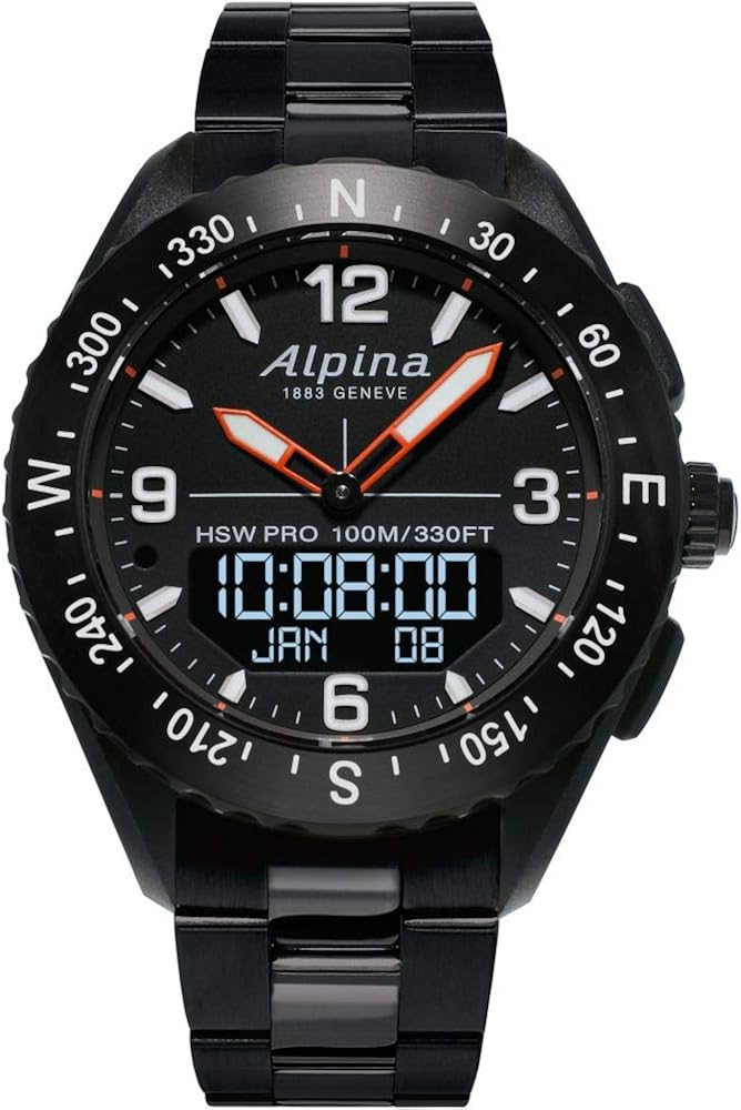 Alpina Men's Alpiner X Outdoor Connected Watch, Multi-Functional, Activity, Sleep, GPS, Message Notifications, Worldtimer, Digitial LED Screen, Sapphire Crystal, 45mm - Image 6