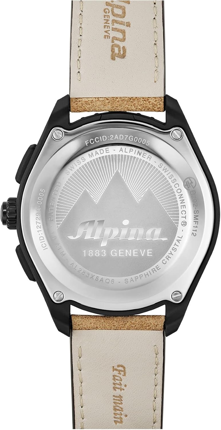 Alpina Men's Alpiner X Outdoor Connected Watch, Multi-Functional, Activity, Sleep, GPS, Message Notifications, Worldtimer, Digitial LED Screen, Sapphire Crystal, 45mm - Image 3