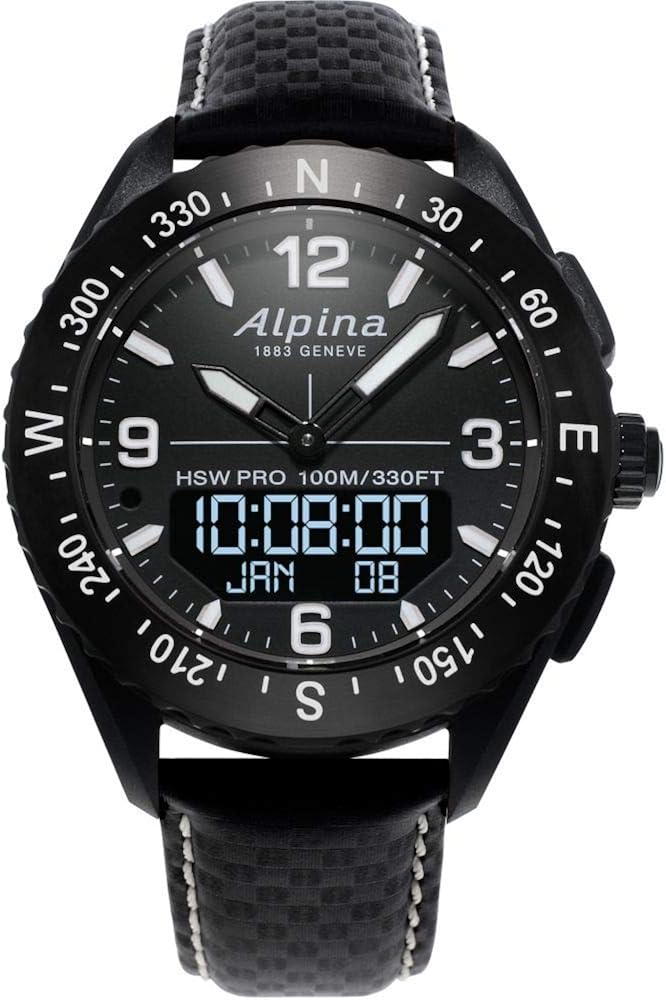 Alpina Men's Alpiner X Outdoor Connected Watch, Multi-Functional, Activity, Sleep, GPS, Message Notifications, Worldtimer, Digitial LED Screen, Sapphire Crystal, 45mm - Image 8