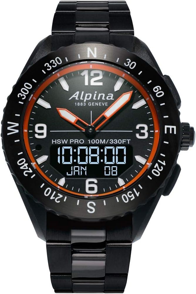 Alpina Men's Alpiner X Outdoor Connected Watch, Multi-Functional, Activity, Sleep, GPS, Message Notifications, Worldtimer, Digitial LED Screen, Sapphire Crystal, 45mm - Image 10