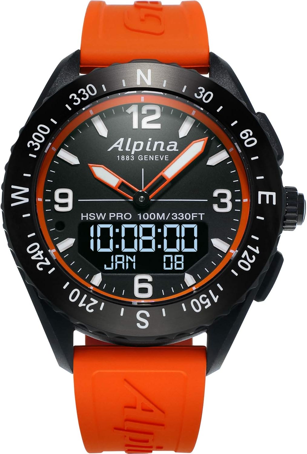 Alpina Men's Alpiner X Outdoor Connected Watch, Multi-Functional, Activity, Sleep, GPS, Message Notifications, Worldtimer, Digitial LED Screen, Sapphire Crystal, 45mm - Image 7