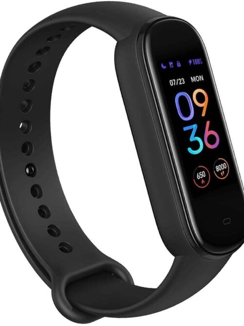 Amazfit Band 5 Activity Fitness Tracker with Alexa Built-in, 15-Day Battery Life, Blood Oxygen, Heart Rate, Sleep & Stress Monitoring, 5 ATM Water Resistant, Fitness Watch for Men Women Kids, Black