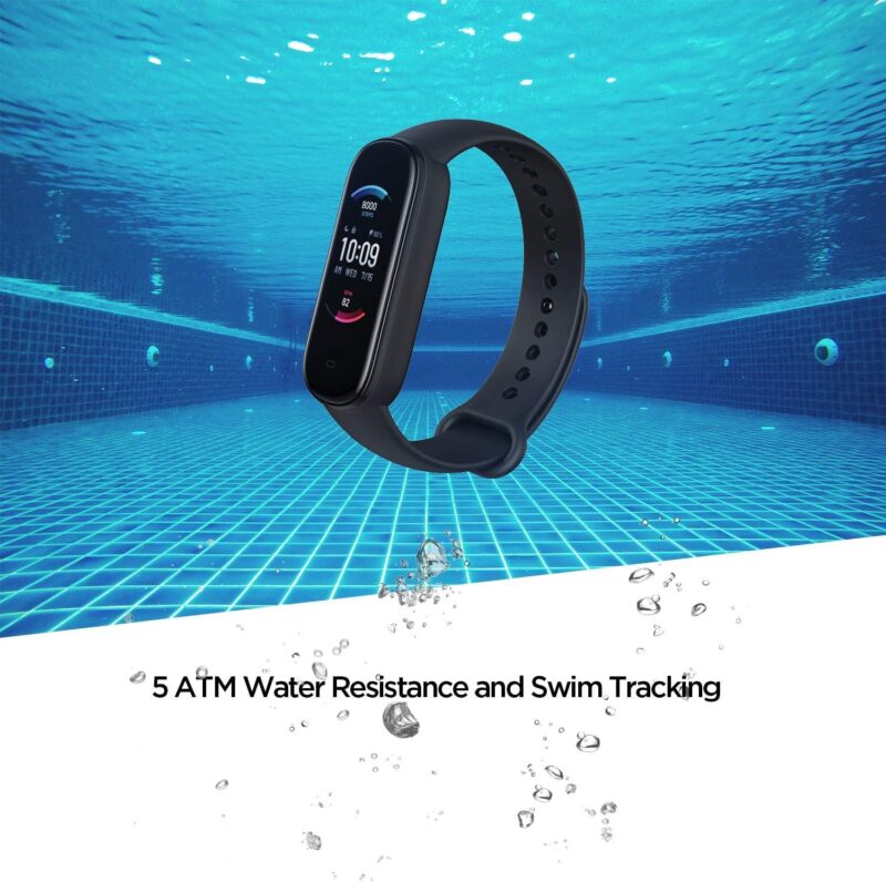 Amazfit Band 5 Activity Fitness Tracker with Alexa Built-in, 15-Day Battery Life, Blood Oxygen, Heart Rate, Sleep & Stress Monitoring, 5 ATM Water Resistant, Fitness Watch for Men Women Kids, Black - Image 7