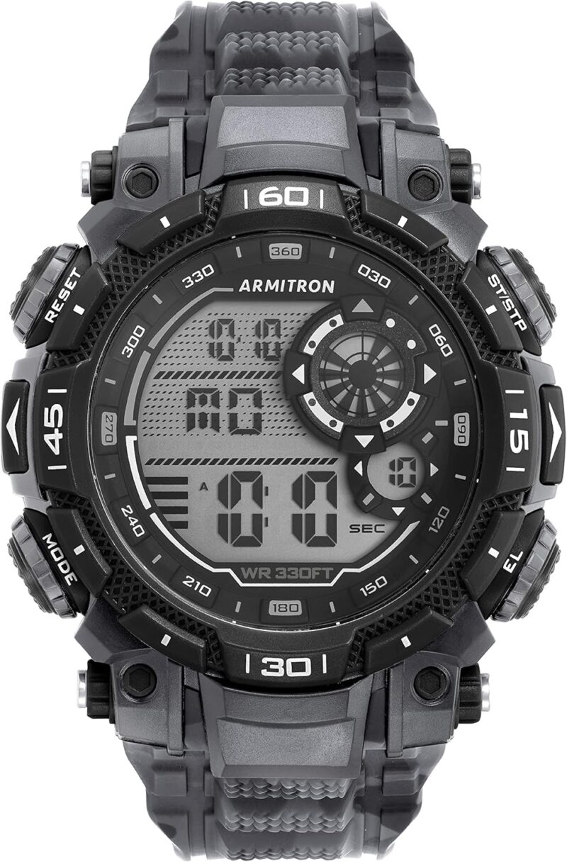 Armitron Sport Men's Digital Chronograph Resin Strap Watch, 40\/8397 - Image 9