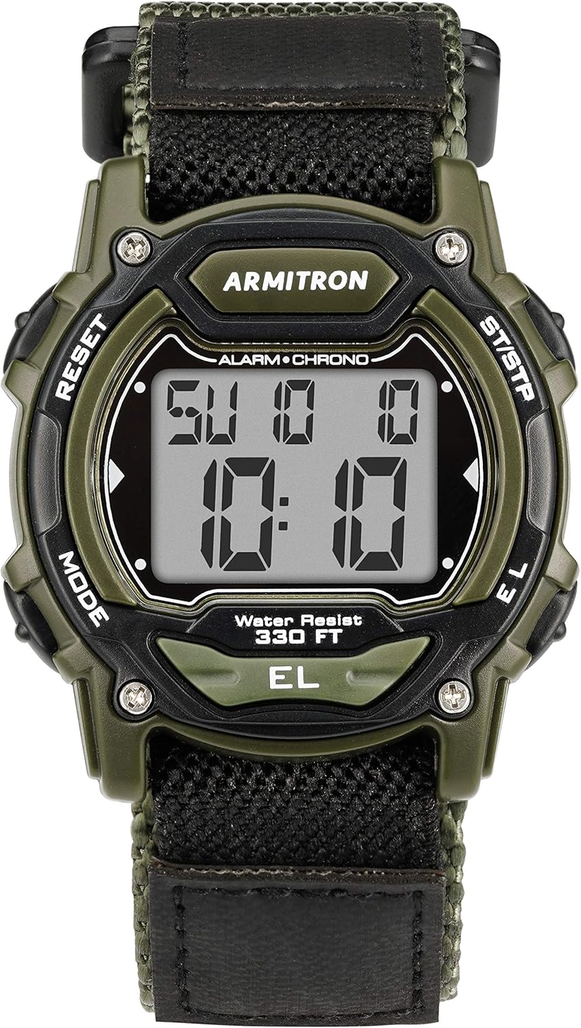 Armitron Sport Unisex Digital Chronograph Nylon Strap Watch, 45\/7004 - Image 8
