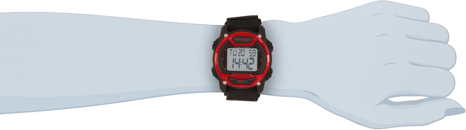 Armitron Sport Unisex Digital Chronograph Nylon Strap Watch, 45\/7004 - Image 4