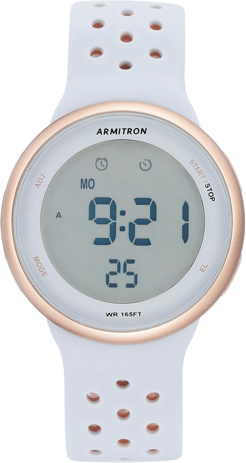Armitron Sport Unisex Digital Chronograph Silicone Strap Watch, 40\/8423 - Image 7