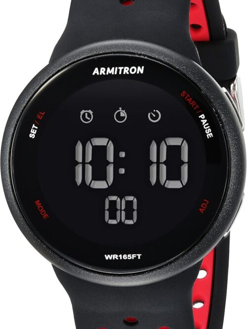 Armitron Sport Unisex Digital Chronograph Silicone Strap Watch, 40\/8423