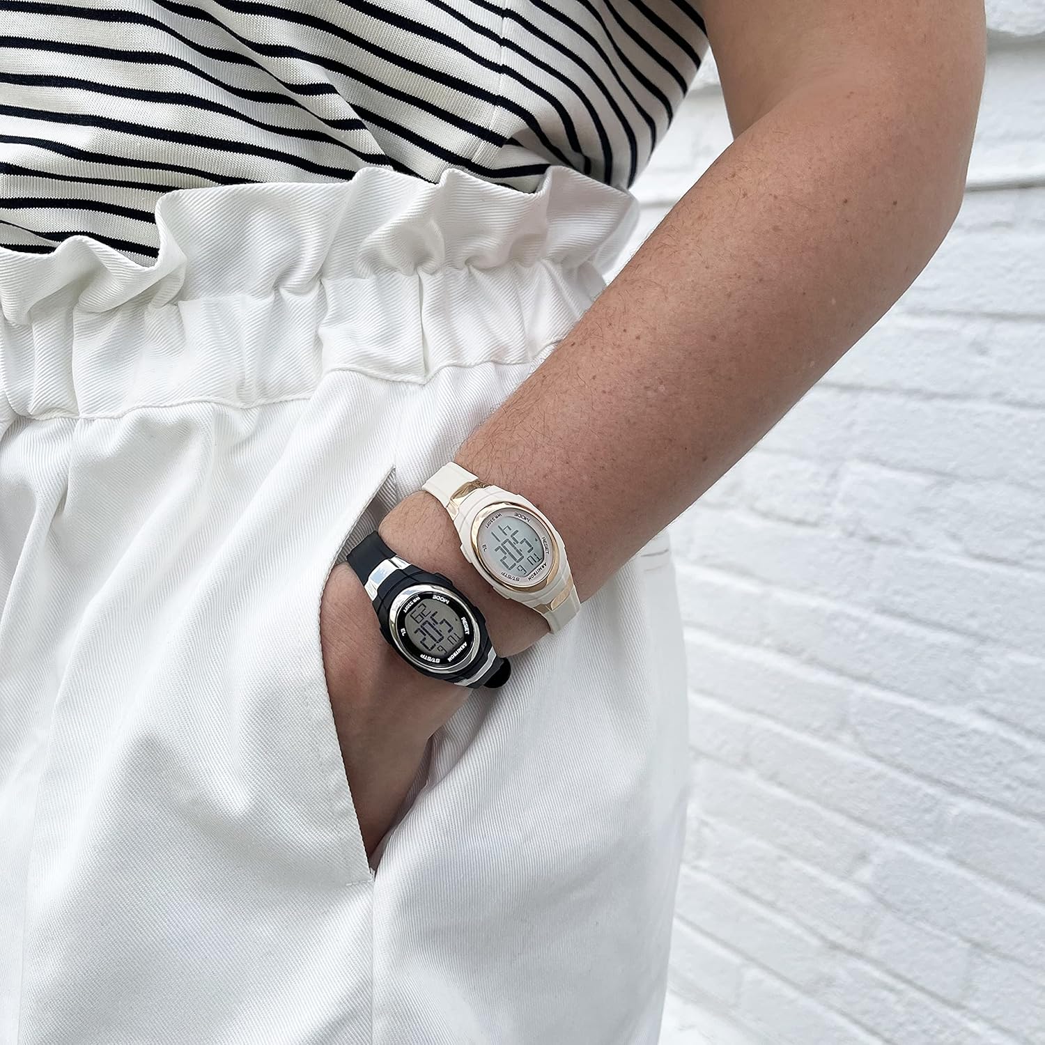 Armitron Sport Women's Digital Chronograph Resin Strap Watch, 45\/7034 - Image 3