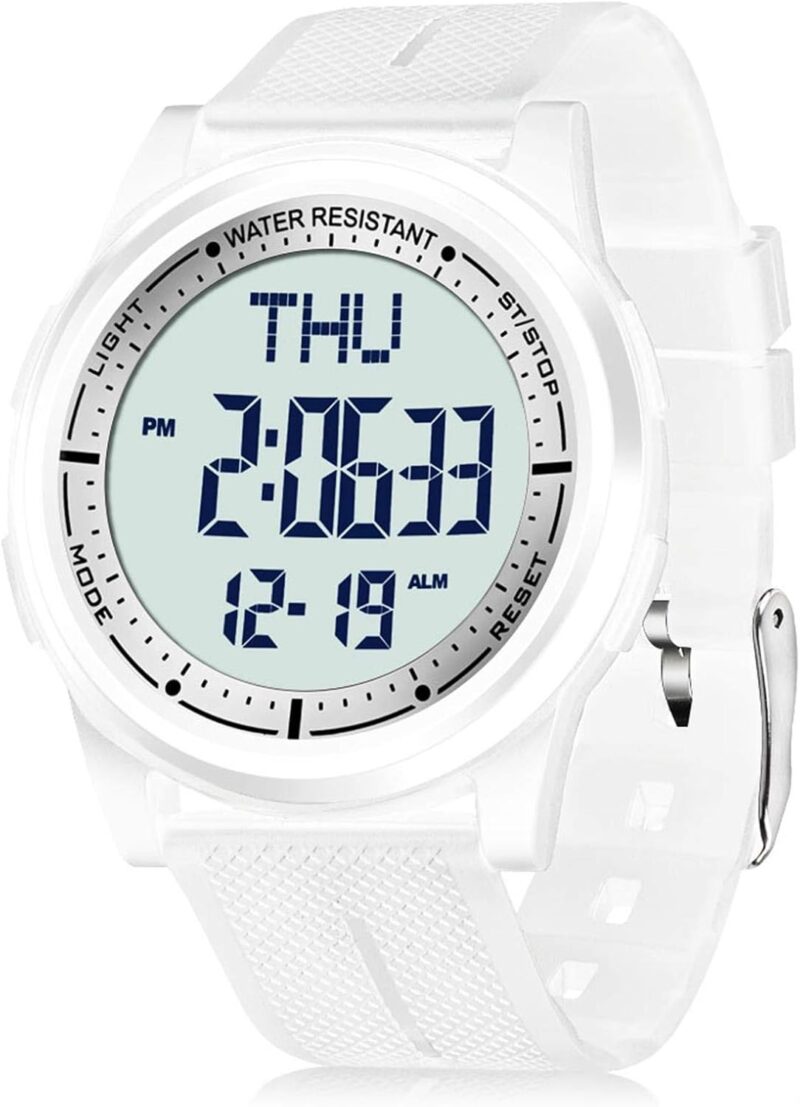 Beeasy Digital Watch Waterproof with Stopwatch Alarm Countdown Dual Time, Ultra-Thin Super Wide-Angle Display Digital Wrist Watches for Men Women - Image 12