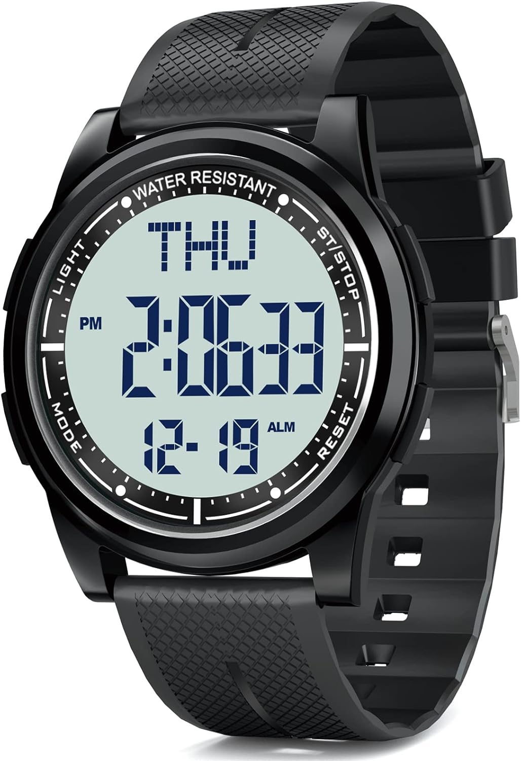 Beeasy Digital Watch Waterproof with Stopwatch Alarm Countdown Dual Time, Ultra-Thin Super Wide-Angle Display Digital Wrist Watches for Men Women - Image 9