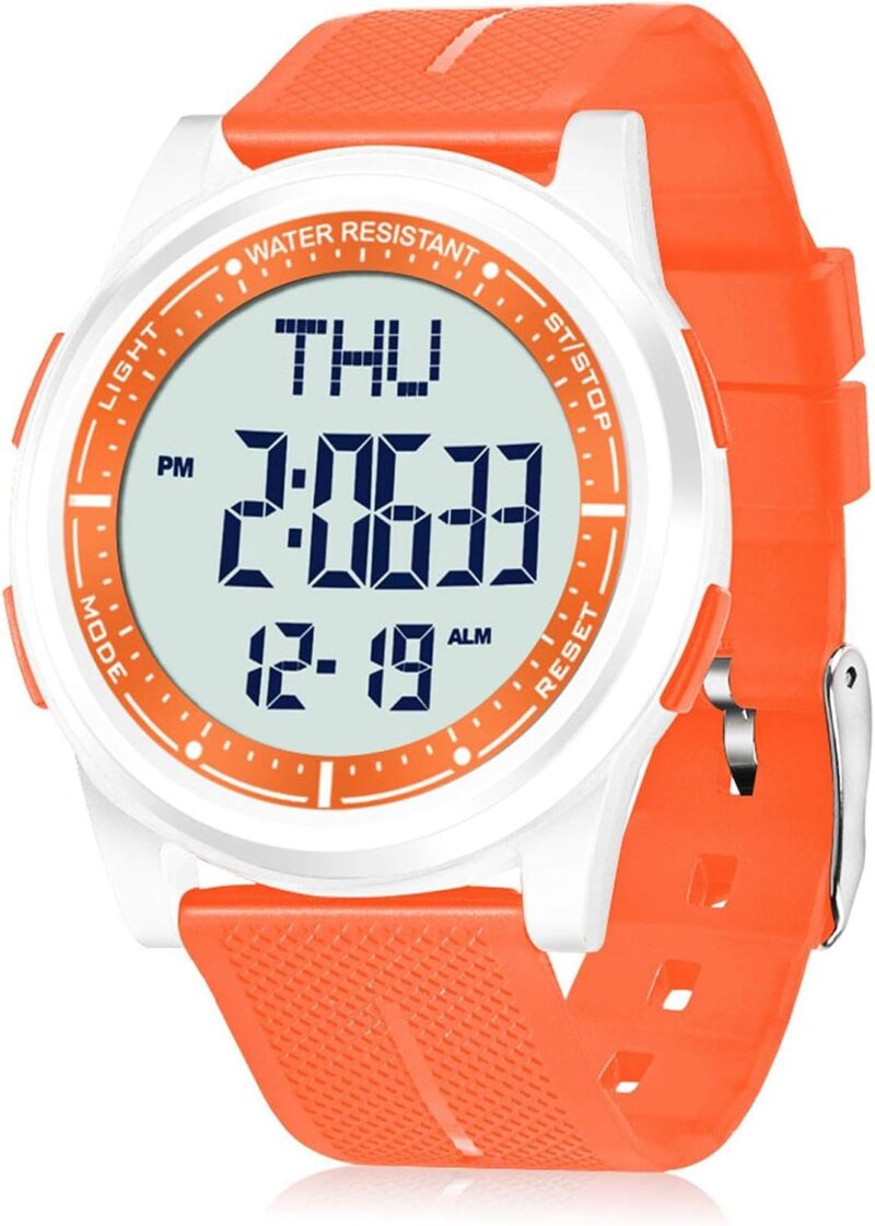 Beeasy Digital Watch Waterproof with Stopwatch Alarm Countdown Dual Time, Ultra-Thin Super Wide-Angle Display Digital Wrist Watches for Men Women - Image 11
